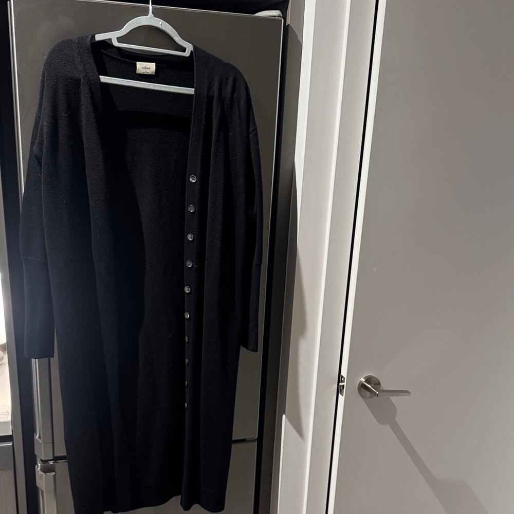 Aritzia Black Button-Up Cardigan